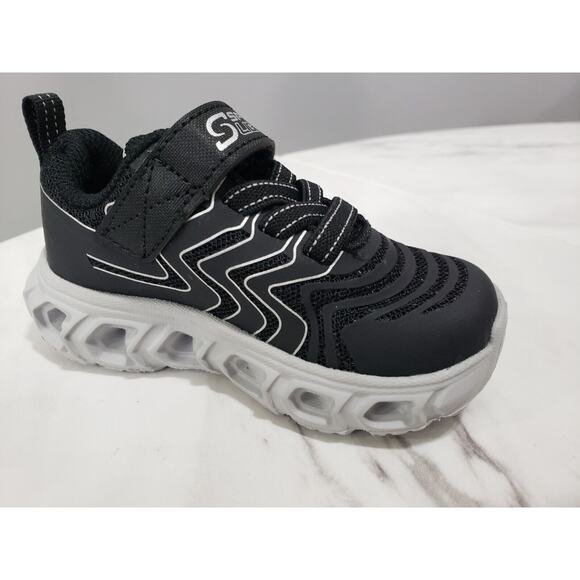 NEW Size‎ 5 Baby Walking Skechers Toddler Jarrod Sneakers Black Light Up - Picture 5 of 6